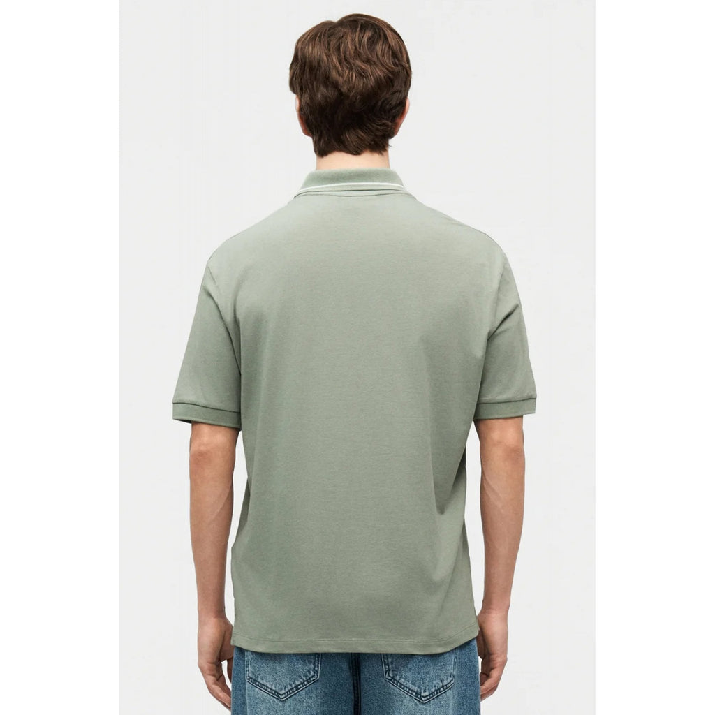 Armani Exchange | AX XM001557 AF10363 Injection Mould Logo Tipped Pique Polo T-Shirt - Hedge Green