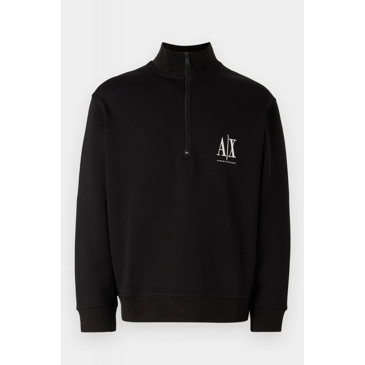 Armani Exchange | AX XM000370 AF10818 Half-Zip Funnel Neck A|X Logo Sweat Top - Dark Navy