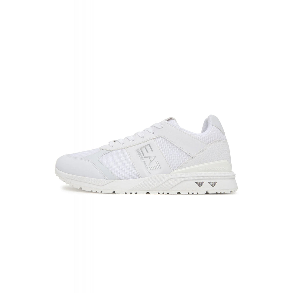 EA7 | Emporio Armani AF13550 0656 MZ2024 Textile Leather Fabric Trainer - White