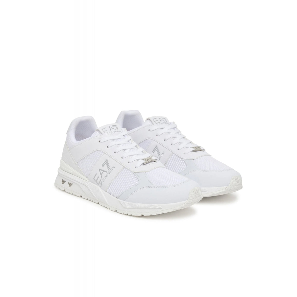 EA7 | Emporio Armani AF13550 0656 MZ2024 Textile Leather Fabric Trainer - White