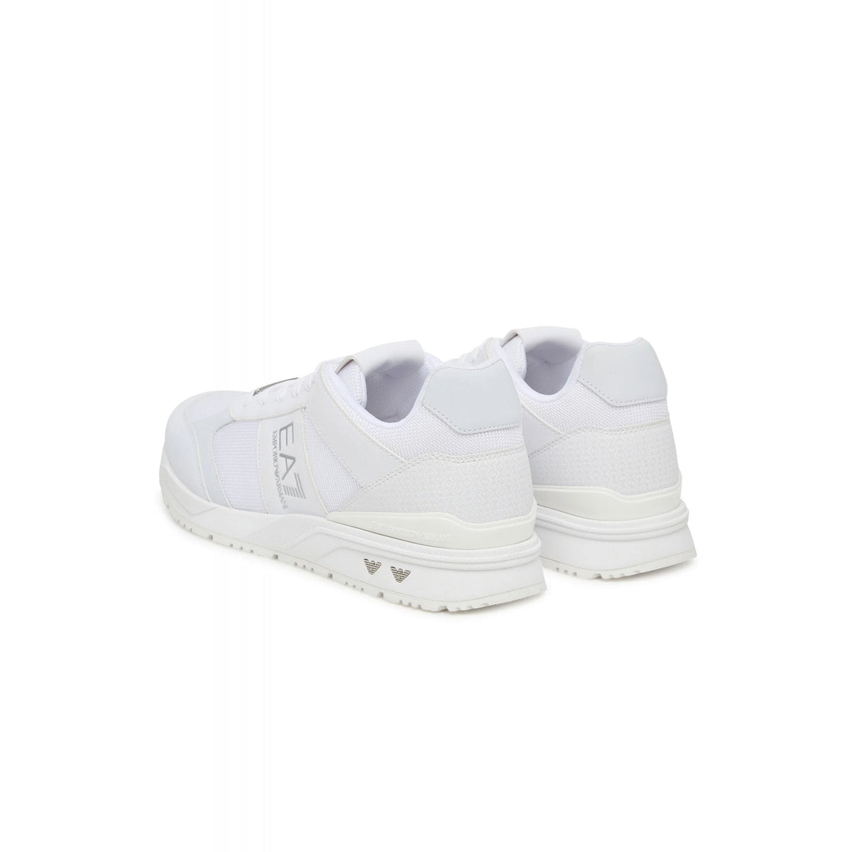 EA7 | Emporio Armani AF13550 0656 MZ2024 Textile Leather Fabric Trainer - White