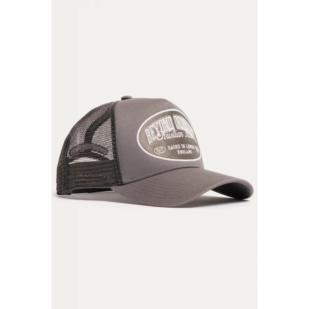 Christian Rose | CR046 Beyond Ordinary Oval Emblem Trucker Mesh Baseball Cap