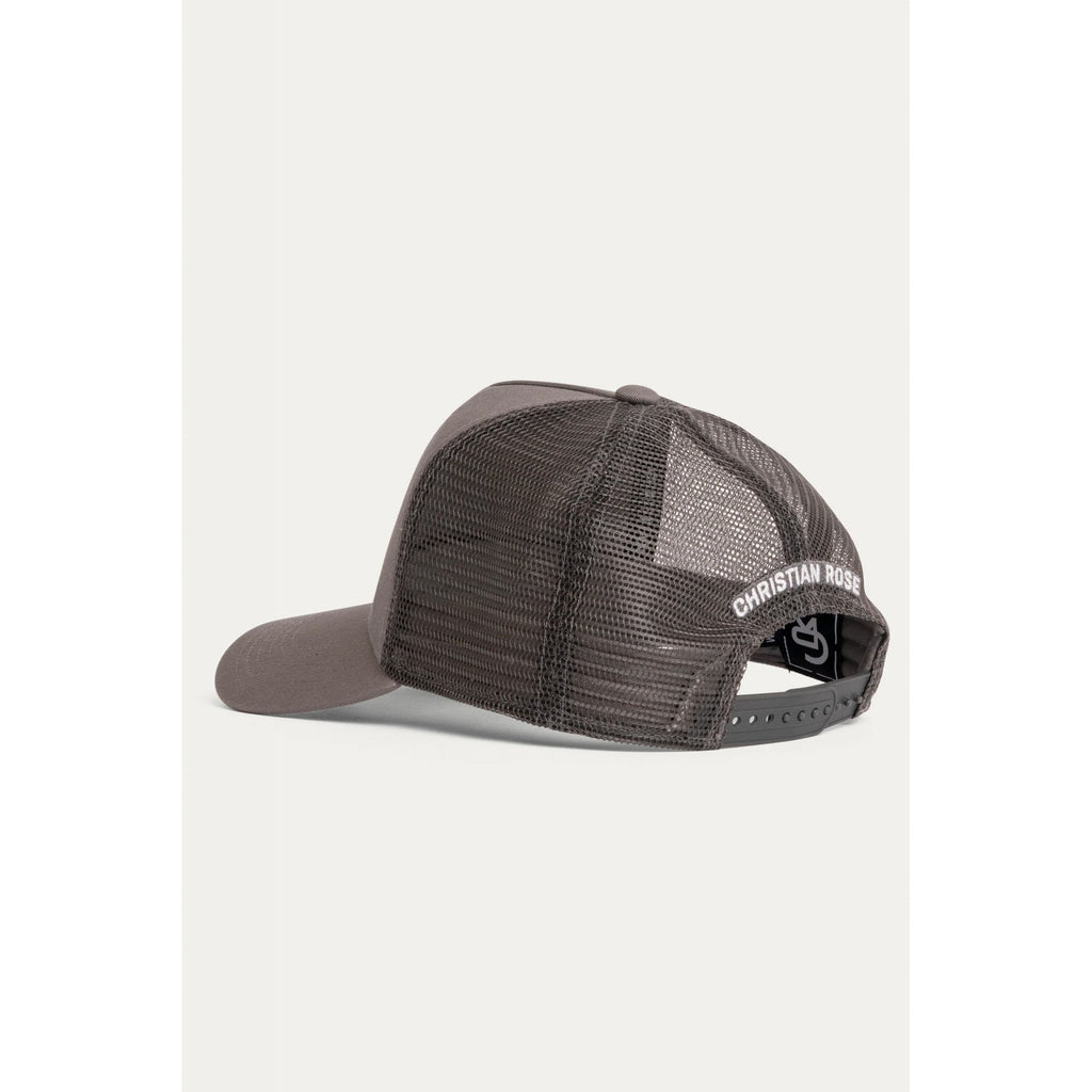 Christian Rose | CR046 Beyond Ordinary Oval Emblem Trucker Mesh Baseball Cap