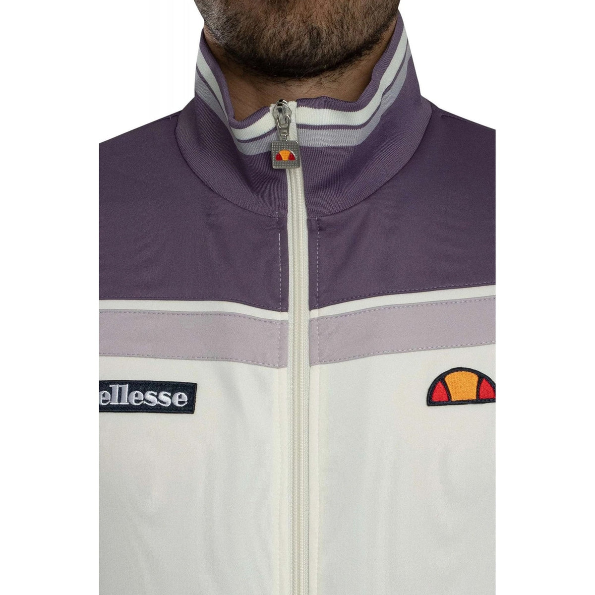 Ellesse Vignola 2058 Classic Contrast Retro Tipped Colour Block Track Top