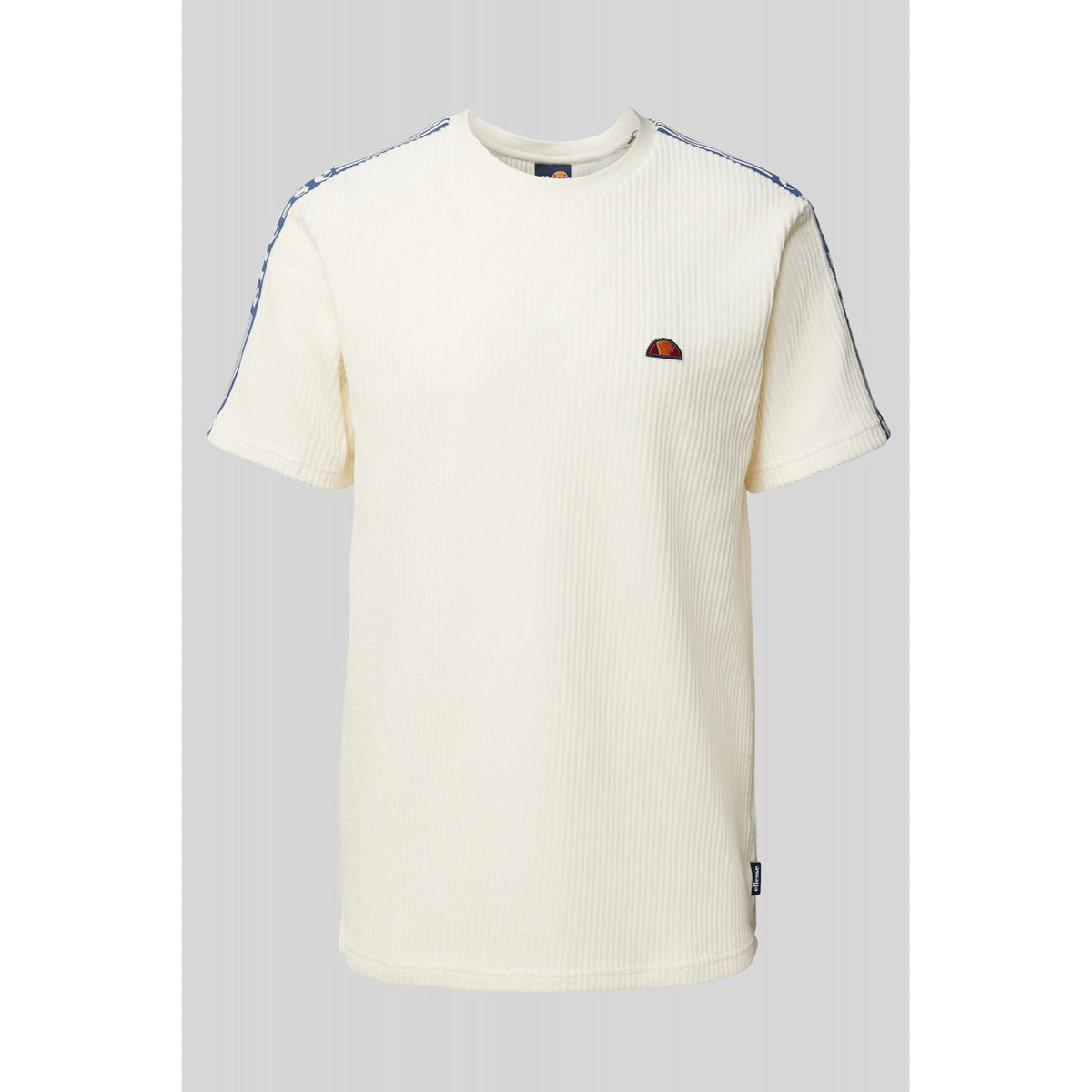 Ellesse Madori 8179 Ribbed Velour Corduroy-Style Tape Half-Sleeve T-Shirt