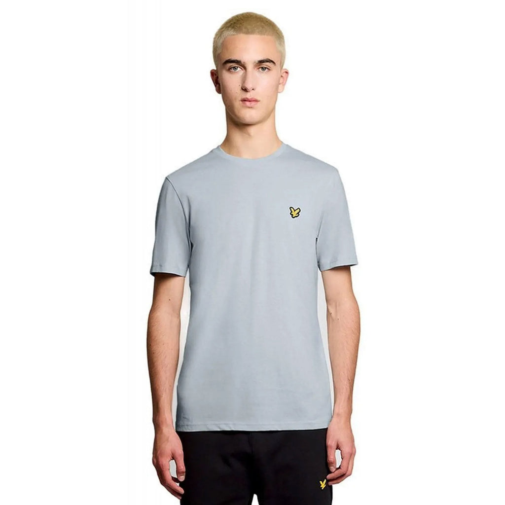 Lyle & Scott | TS2485 Plain Sport Rubberised Logo Crew Neck T-Shirt - Sky Blue Lagoon