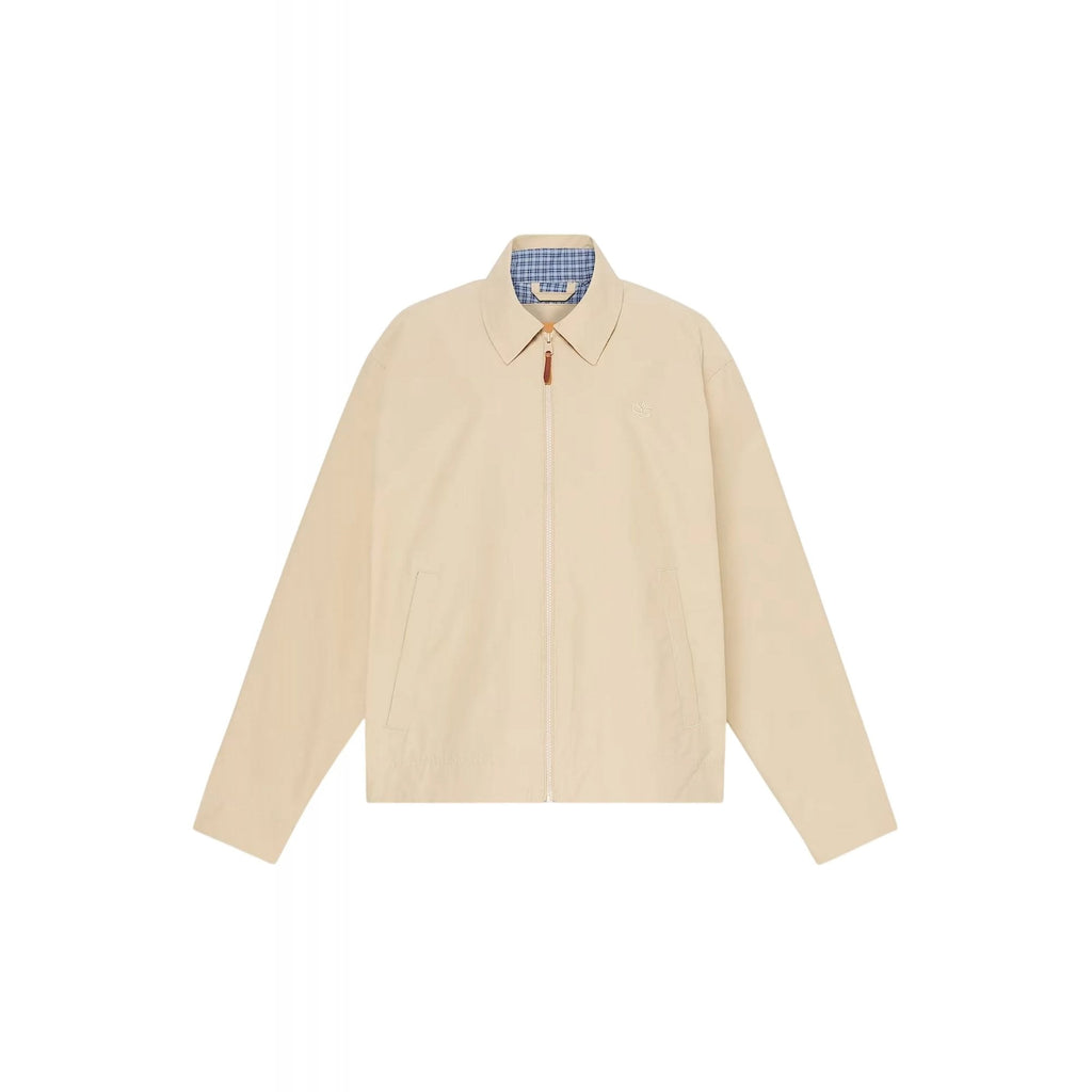 Timberland TB0A4495 DWR Bomber Shirt Collar Cotton Stratham Jacket - Beige