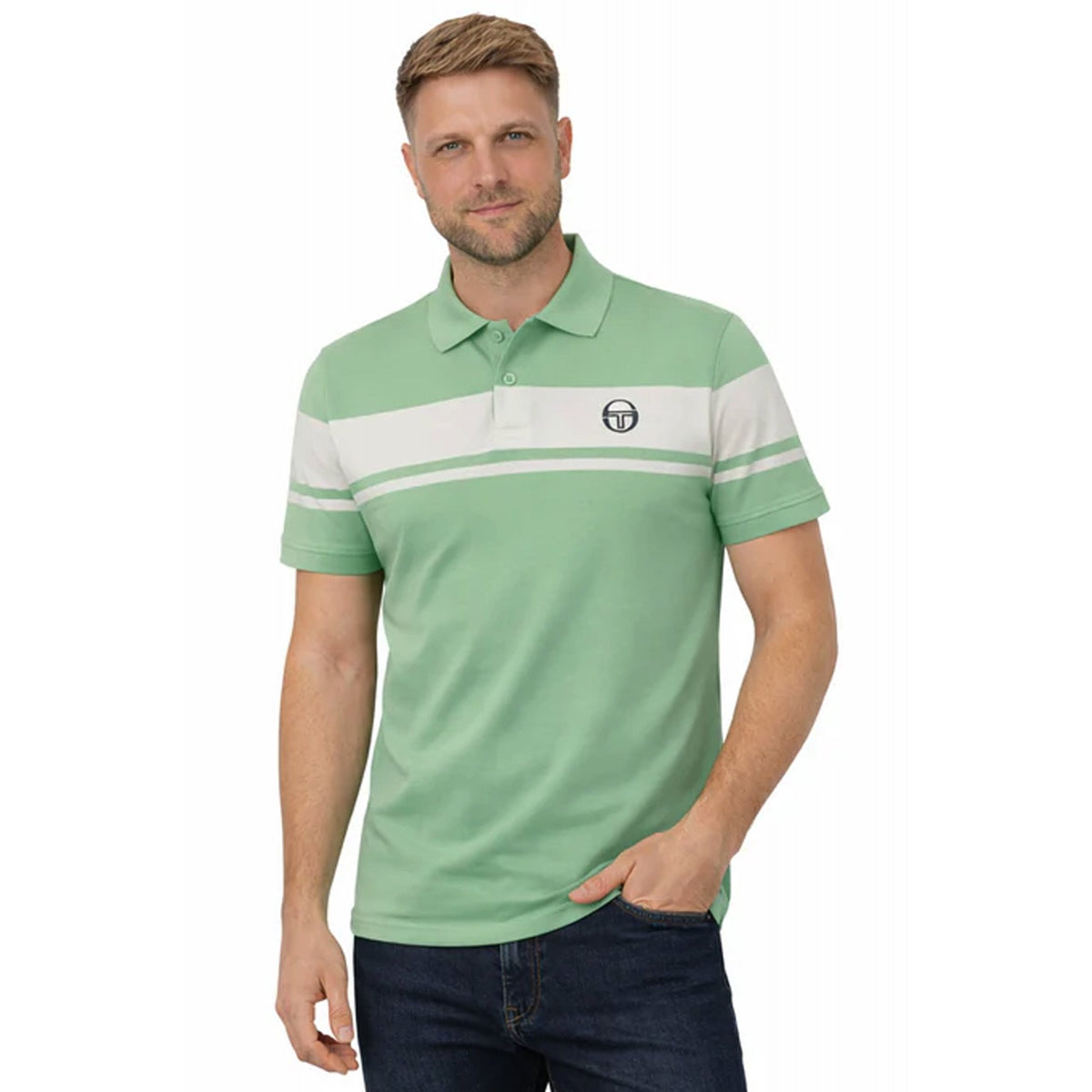 Sergio Tacchini | Youngline 4554-238 Contrast Double Stripe Polo T-Shirt