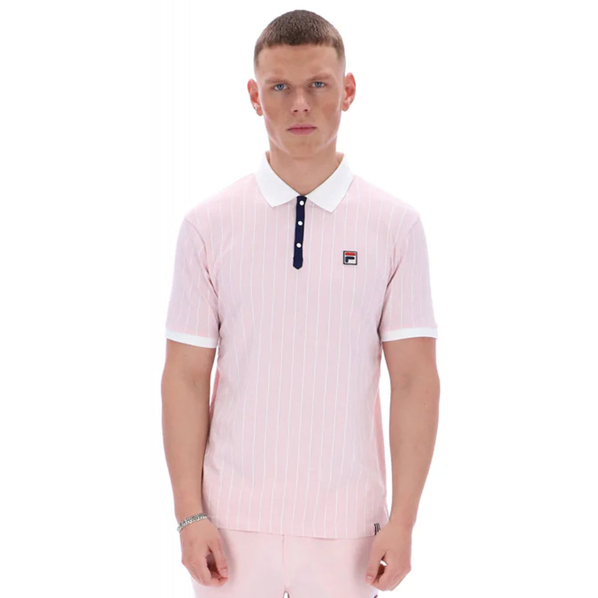 Fila Vintage BB1 LM1839AT Classic Striped Polo T-Shirt