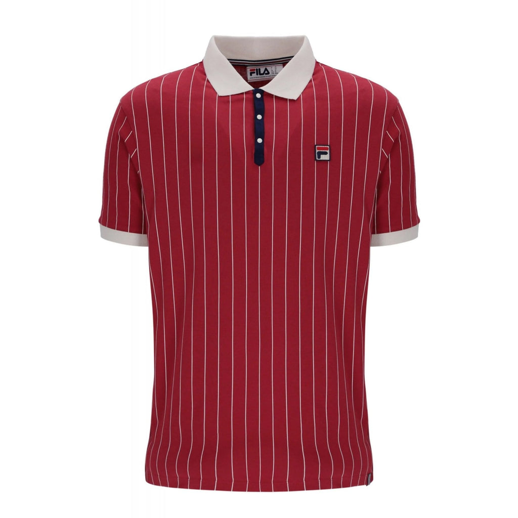 Fila Vintage BB1 LM1839AT Classic Striped Polo T-Shirt