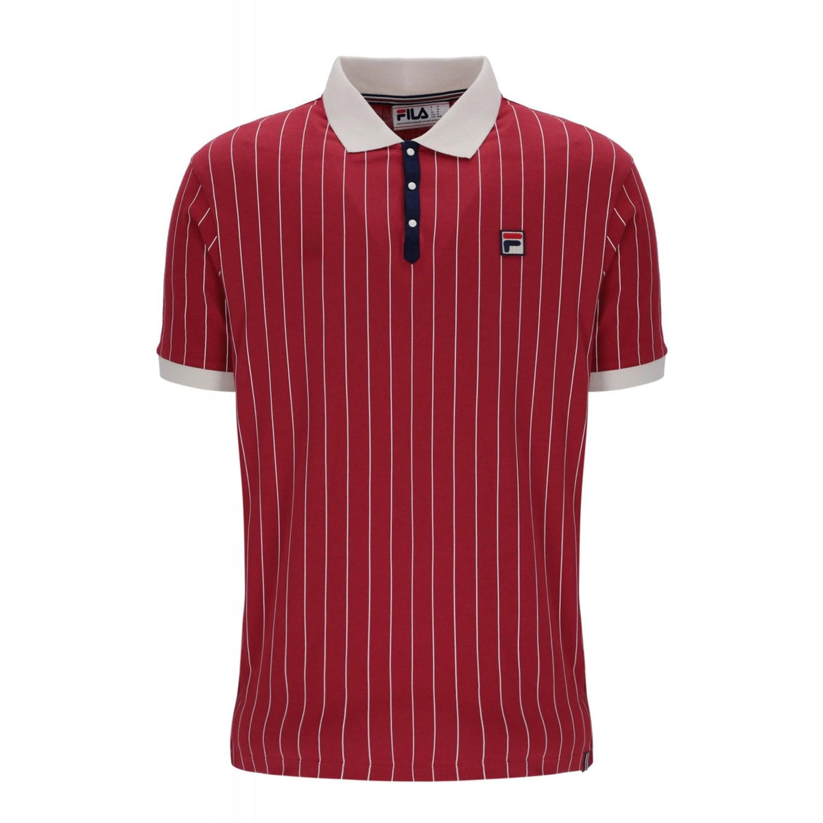 Fila Vintage BB1 LM1839AT Classic Striped Polo T-Shirt