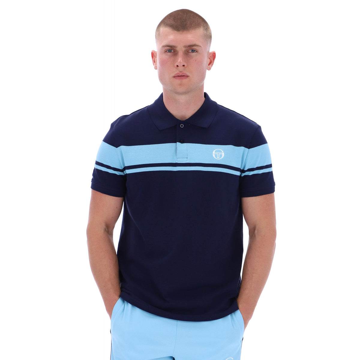 Sergio Tacchini | Youngline 4554-238 Contrast Double Stripe Polo T-Shirt