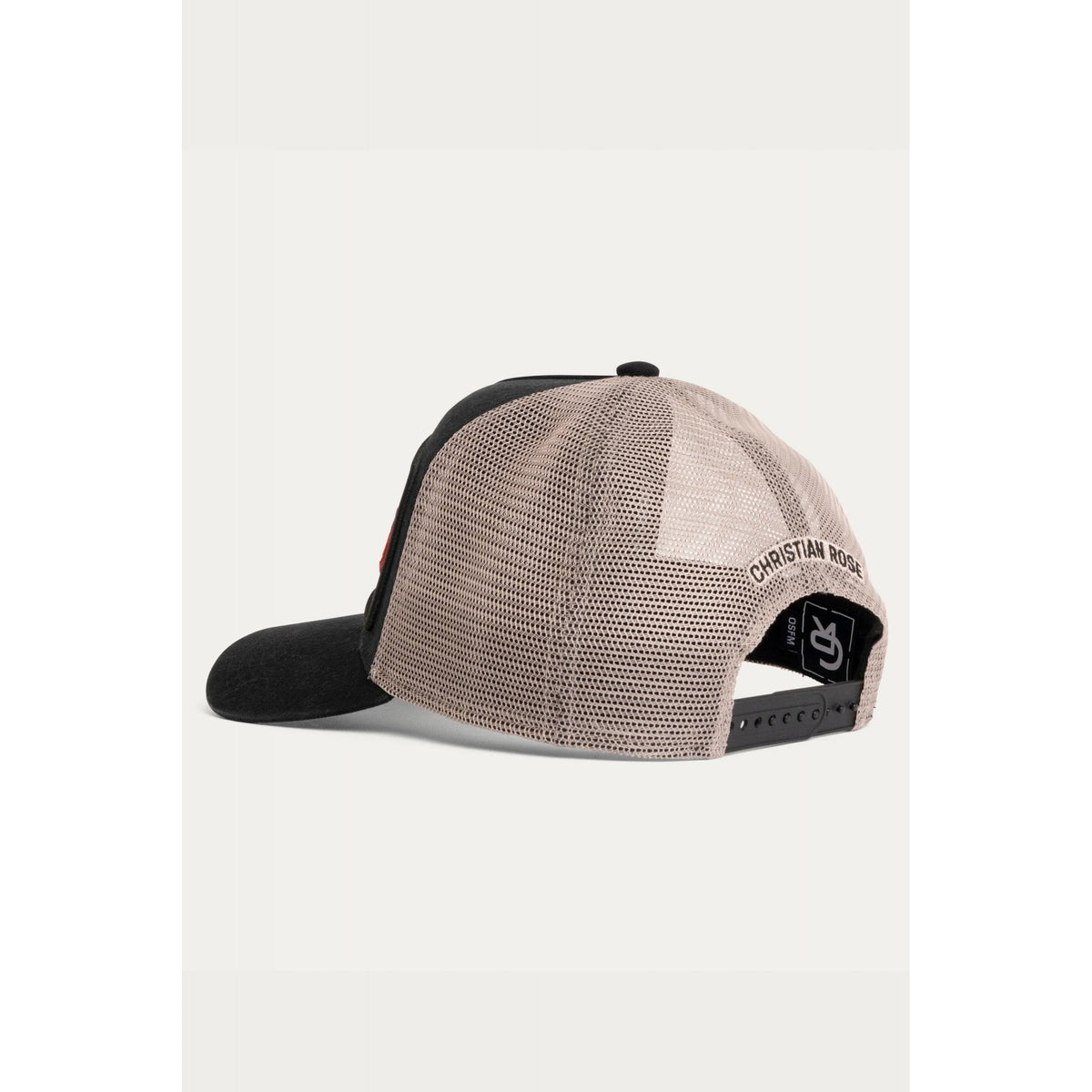 Christian Rose | CR053 Washed Iconic II Plate Trucker Mesh Baseball Cap
