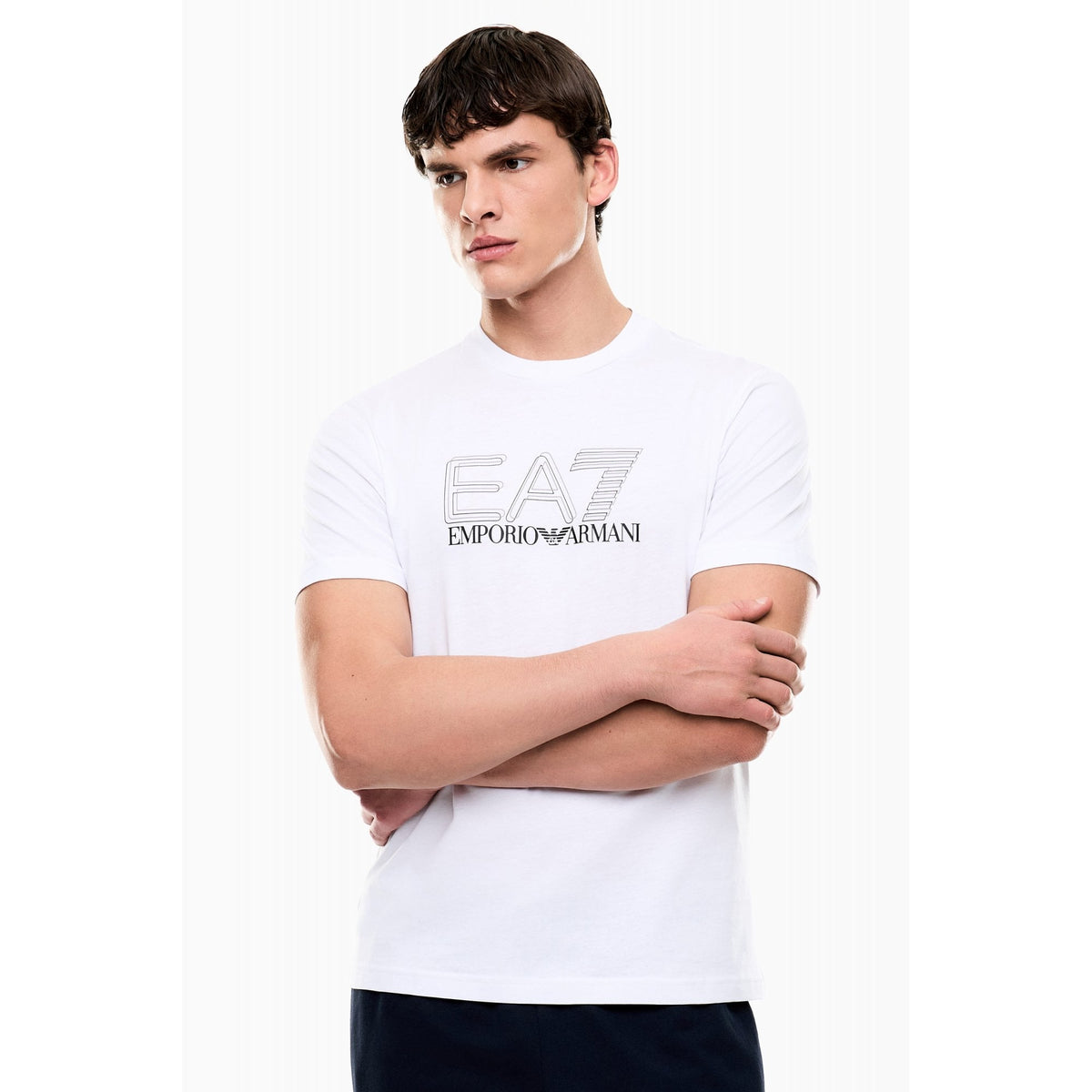 EA7 | Emporio Armani 7M001307 AF10375 Visibility Contrast Logo Half Sleeve T-Shirt