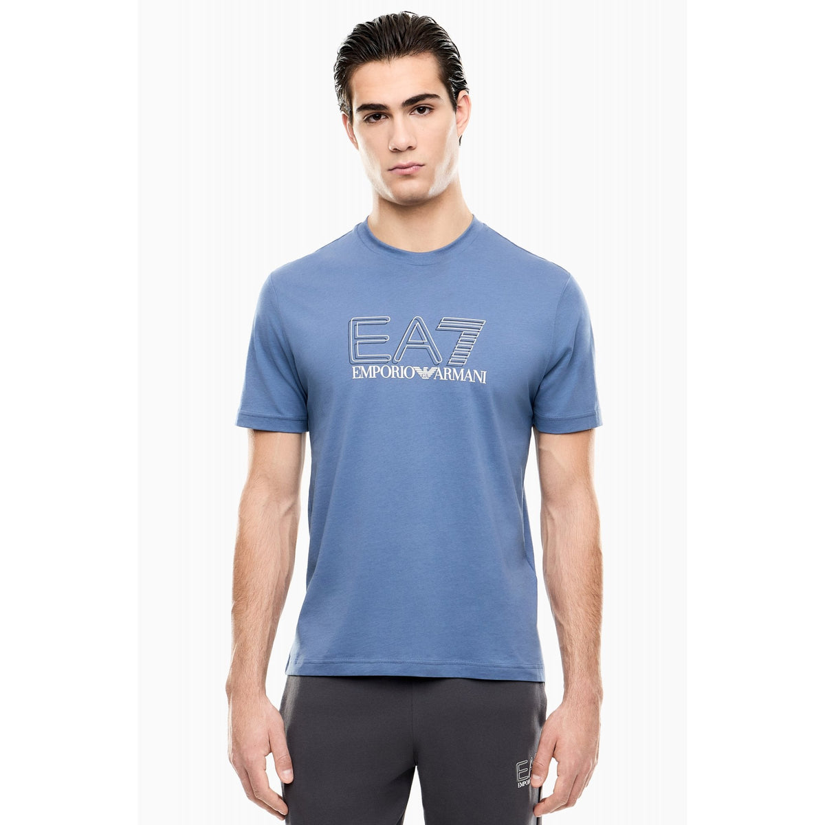 EA7 | Emporio Armani 7M001307 AF10375 Visibility Contrast Logo Half Sleeve T-Shirt