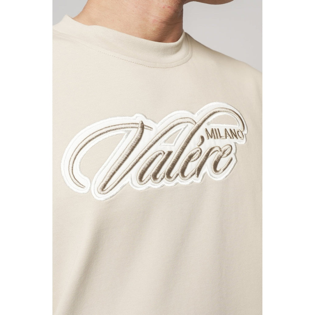 Valere Milano | Baratz VM-334 Twill Signature Raised Embroidery Logo Half Sleeve T-Shirt