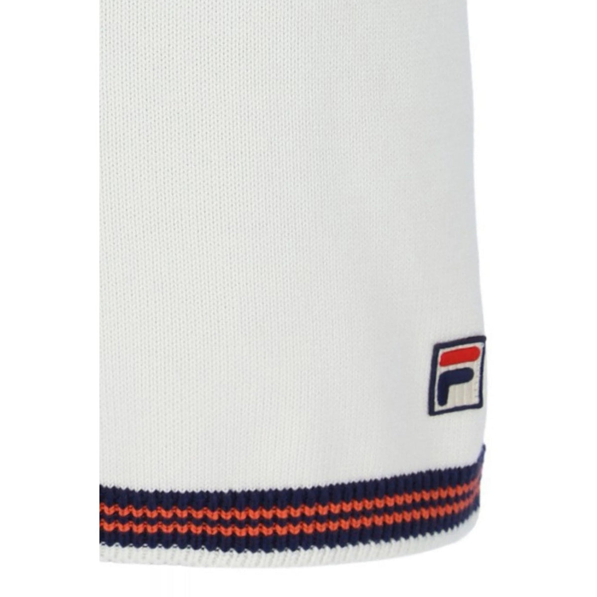 Fila Clemente MH052 Crochet Knit Fabric Contrast Tipped Short - Gardenia Ecru
