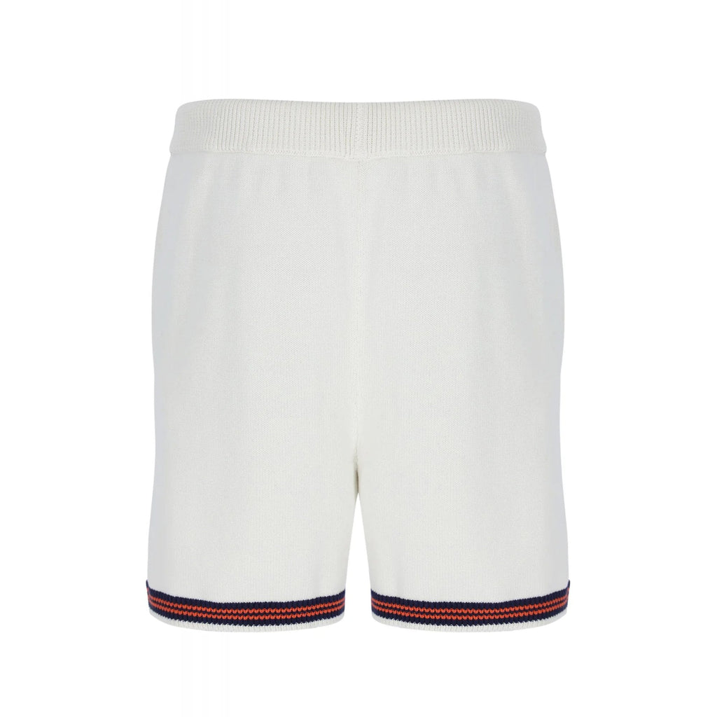 Fila Clemente MH052 Crochet Knit Fabric Contrast Tipped Short - Gardenia Ecru