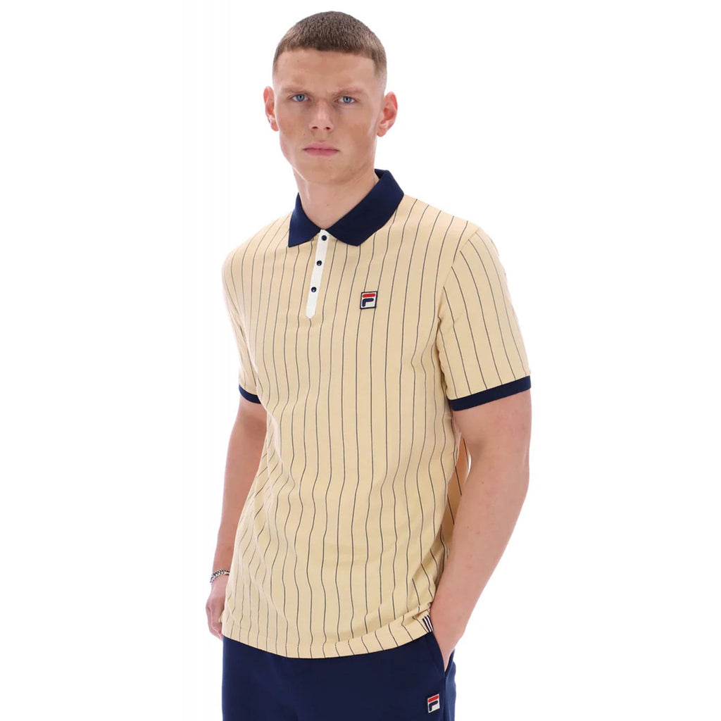 Fila Vintage BB1 LM1839AT Classic Striped Polo T-Shirt