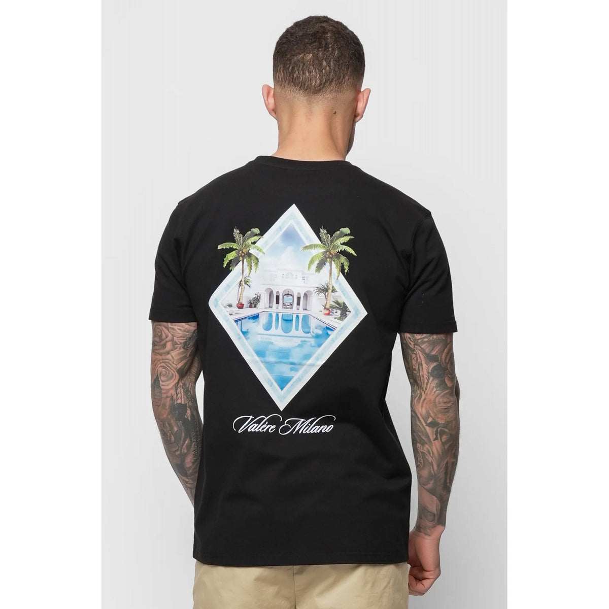 Valere Milano | Iseo VM-293 Tropical Diamond Graphic Print Half Sleeve T-Shirt