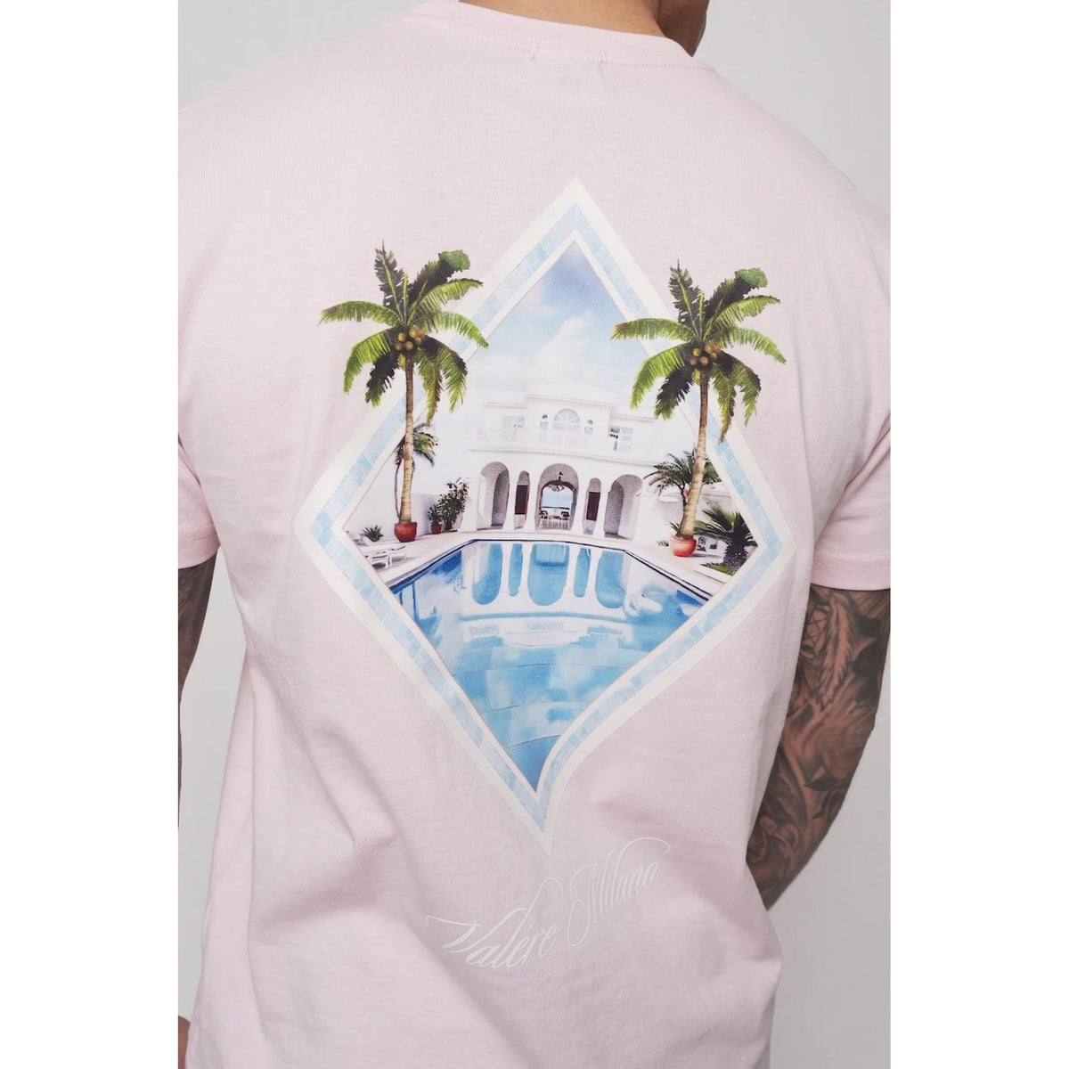 Valere Milano | Iseo VM-293 Tropical Diamond Graphic Print Half Sleeve T-Shirt