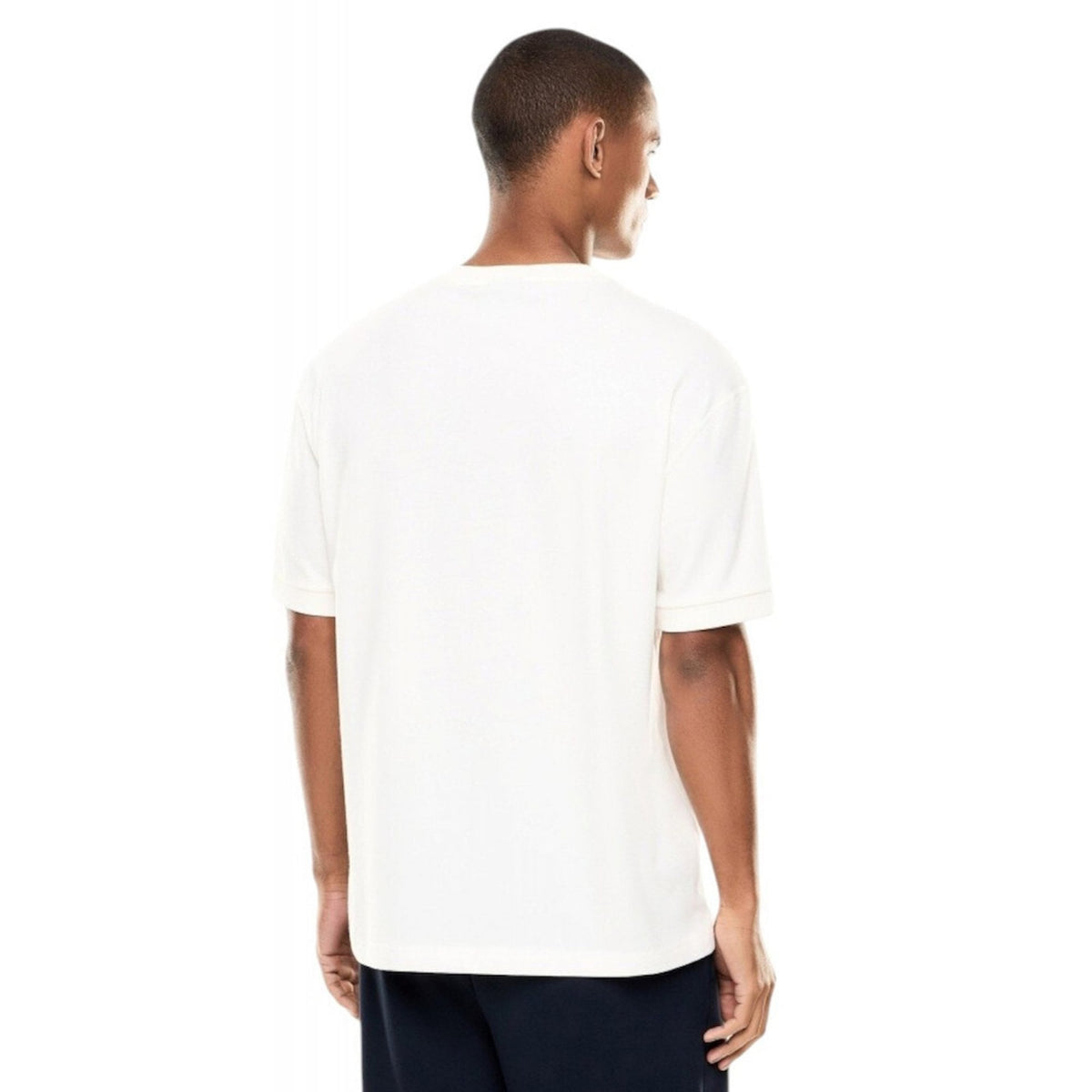 EA7 | Emporio Armani 7X000454 AF16548 Core Stitch Circle Badge Logo Half Sleeve T-Shirt - Cream