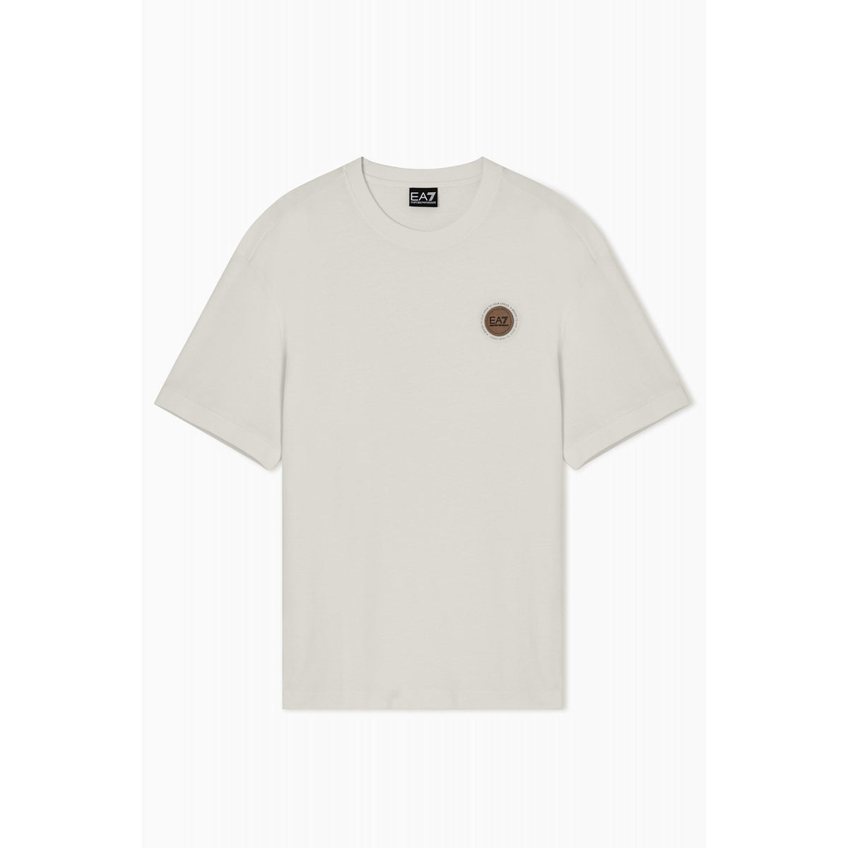 EA7 | Emporio Armani 7X000454 AF16548 Core Stitch Circle Badge Logo Half Sleeve T-Shirt - Cream