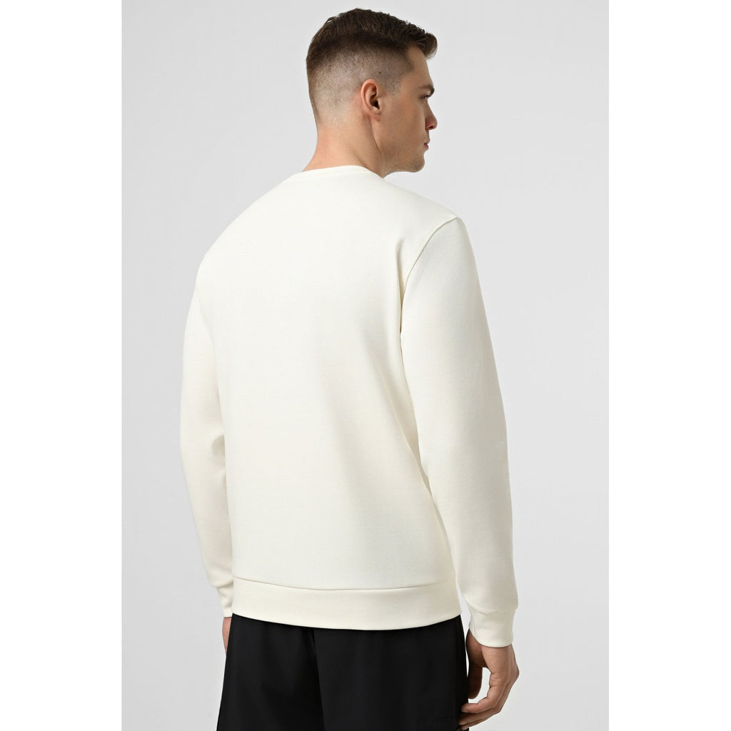 EA7 | Emporio Armani 7X000455 AF12660 Core Stitch Circle Badge Logo Sweat Top - Cream