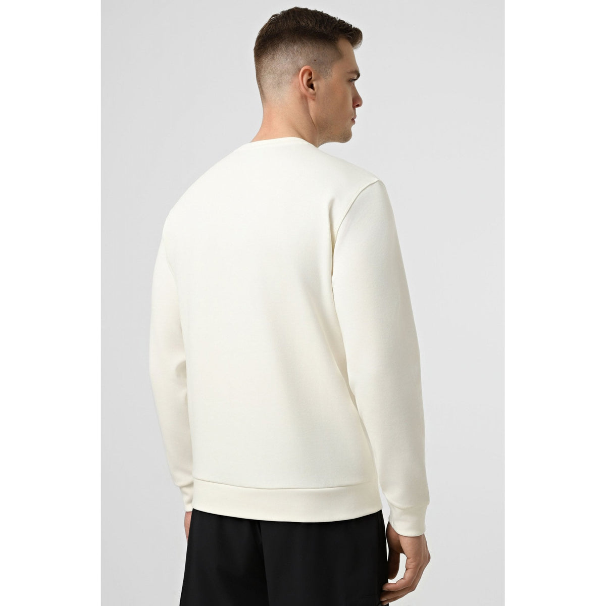 EA7 | Emporio Armani 7X000455 AF12660 Core Stitch Circle Badge Logo Sweat Top - Cream