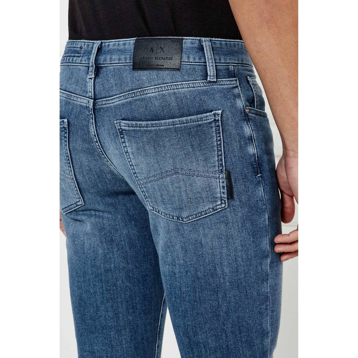 Armani Exchange | AX XM000070 AF14368 A|X Skinny Fit J14 Denim Jean - Blue Wash