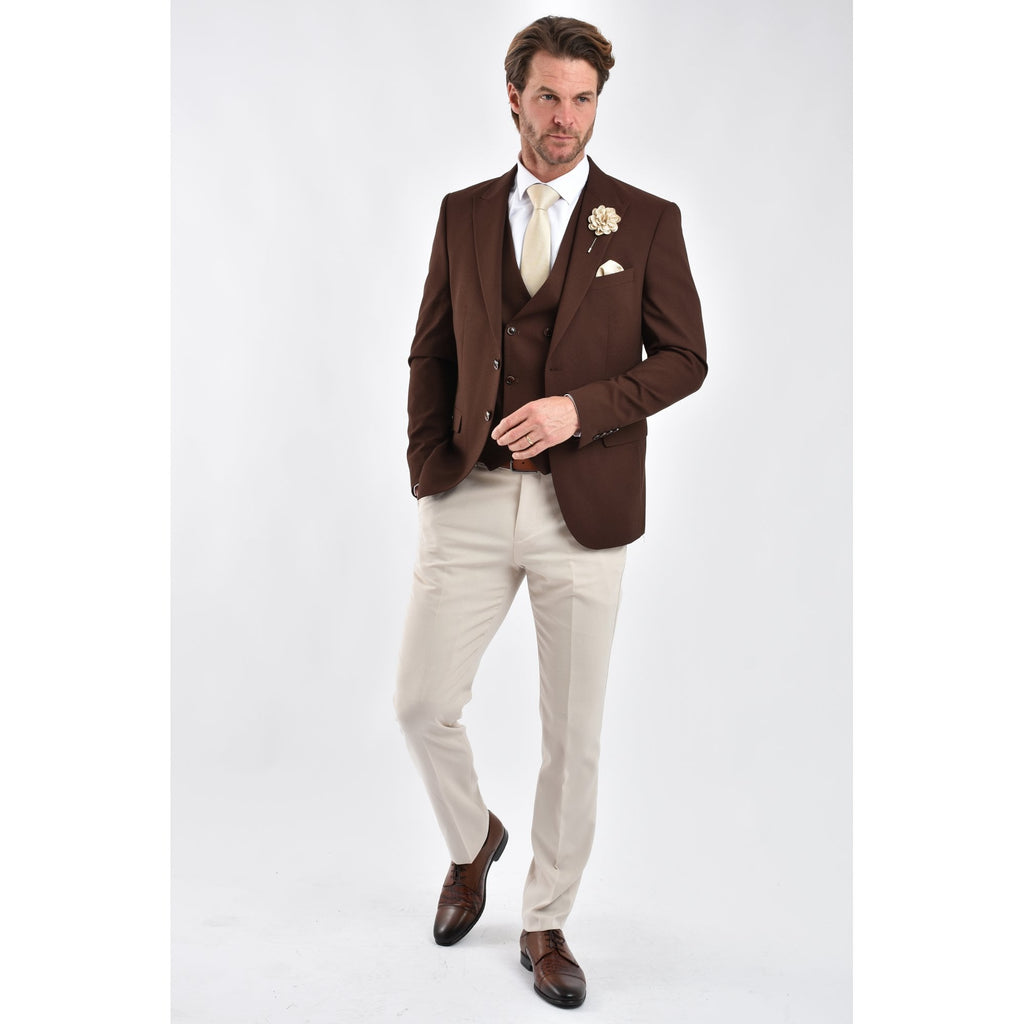 CB Napless Tailored Slim Fit Smooth Textured Trouser