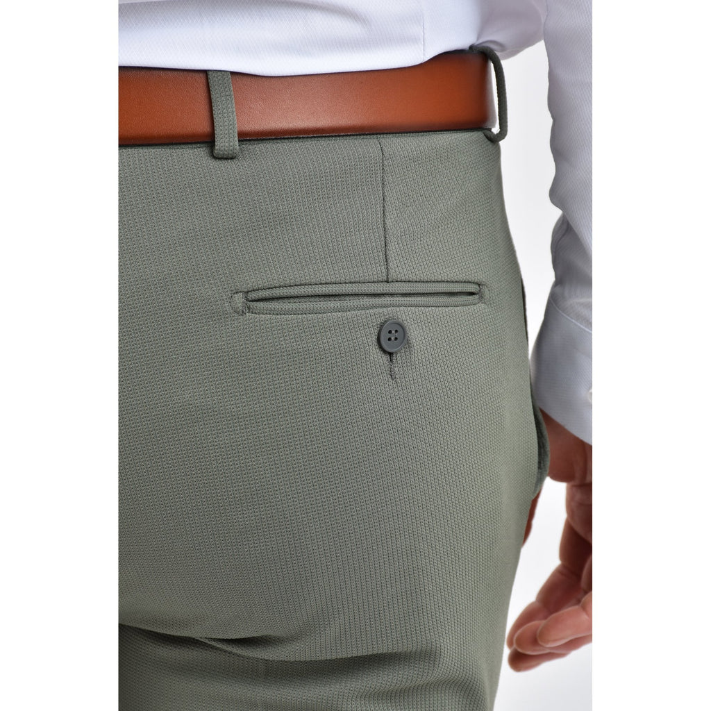CB Lazio Tailored Slim Fit Textured Trousers