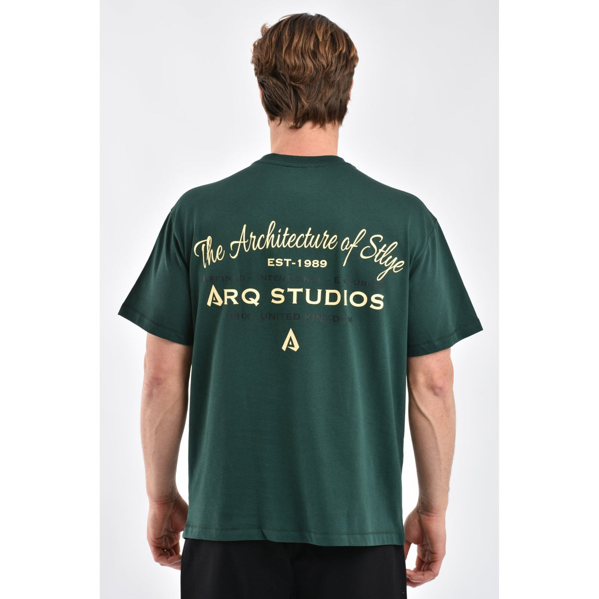 ARQ Studios | Retro Signature Refine Print Relaxed Fit Half Sleeve T-Shirt