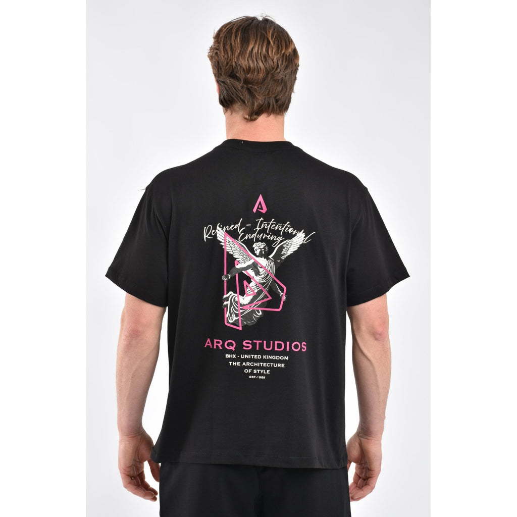 ARQ Studios | Digital Angel Graphic Print Relaxed Fit Half Sleeve T-Shirt