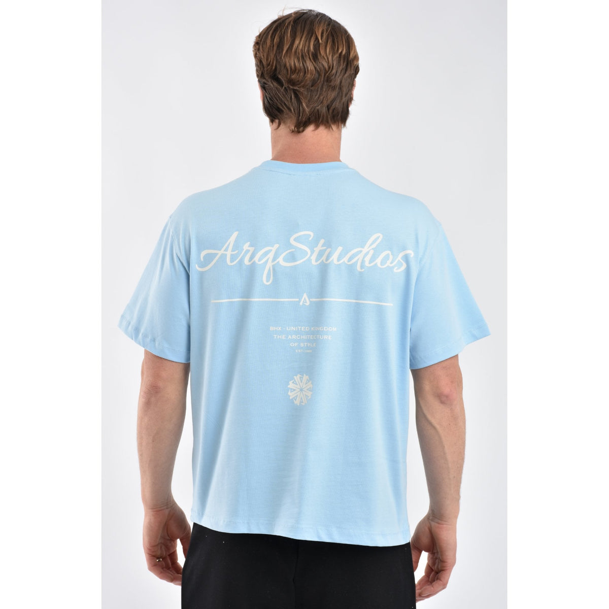 ARQ Studios | Classic Core Script Print Relaxed Fit Half Sleeve T-Shirt