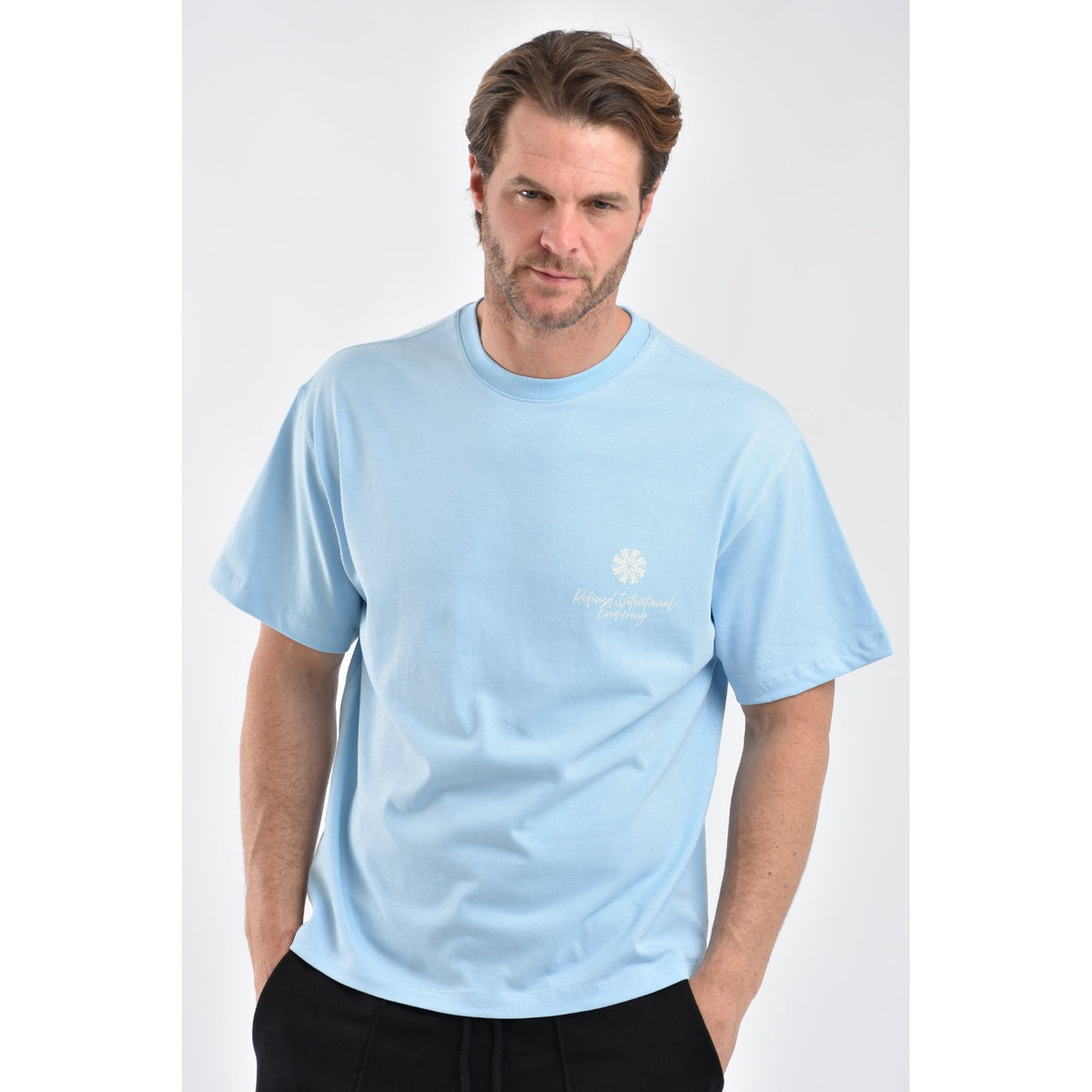 ARQ Studios | Classic Core Script Print Relaxed Fit Half Sleeve T-Shirt