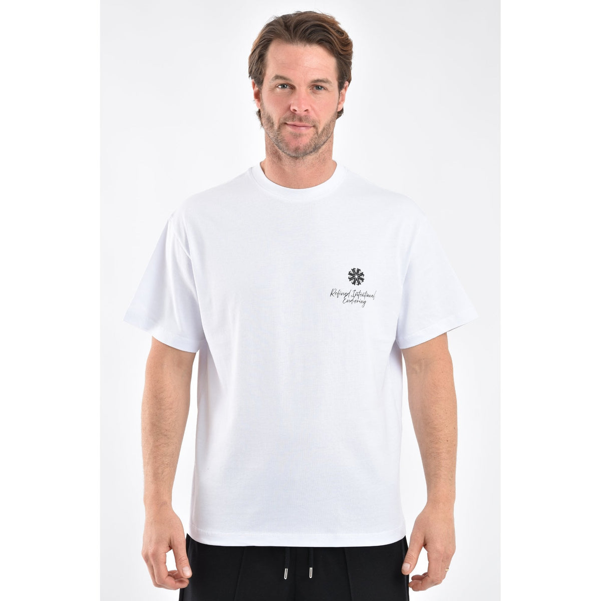 ARQ Studios | Classic Core Script Print Relaxed Fit Half Sleeve T-Shirt