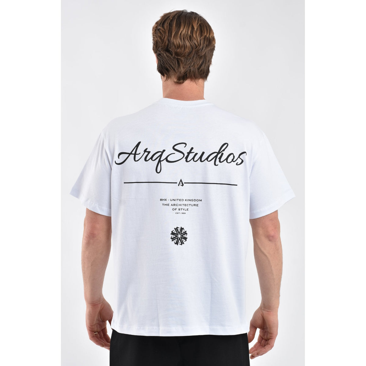 ARQ Studios | Classic Core Script Print Relaxed Fit Half Sleeve T-Shirt