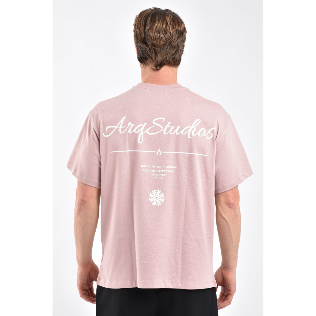 ARQ Studios | Classic Core Script Print Relaxed Fit Half Sleeve T-Shirt