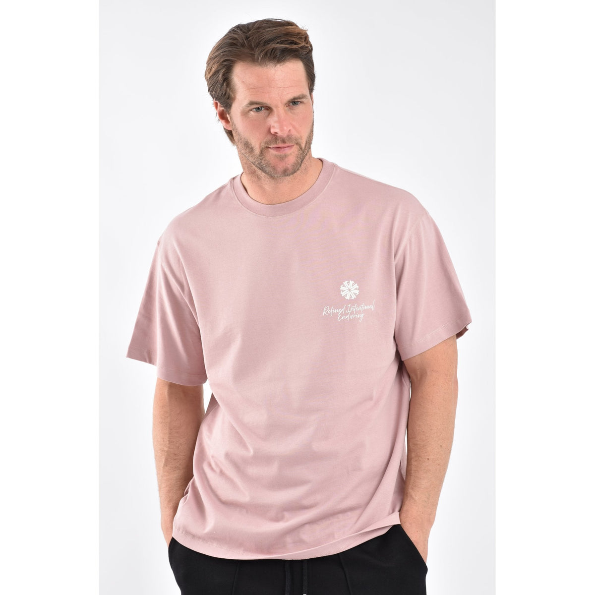 ARQ Studios | Classic Core Script Print Relaxed Fit Half Sleeve T-Shirt