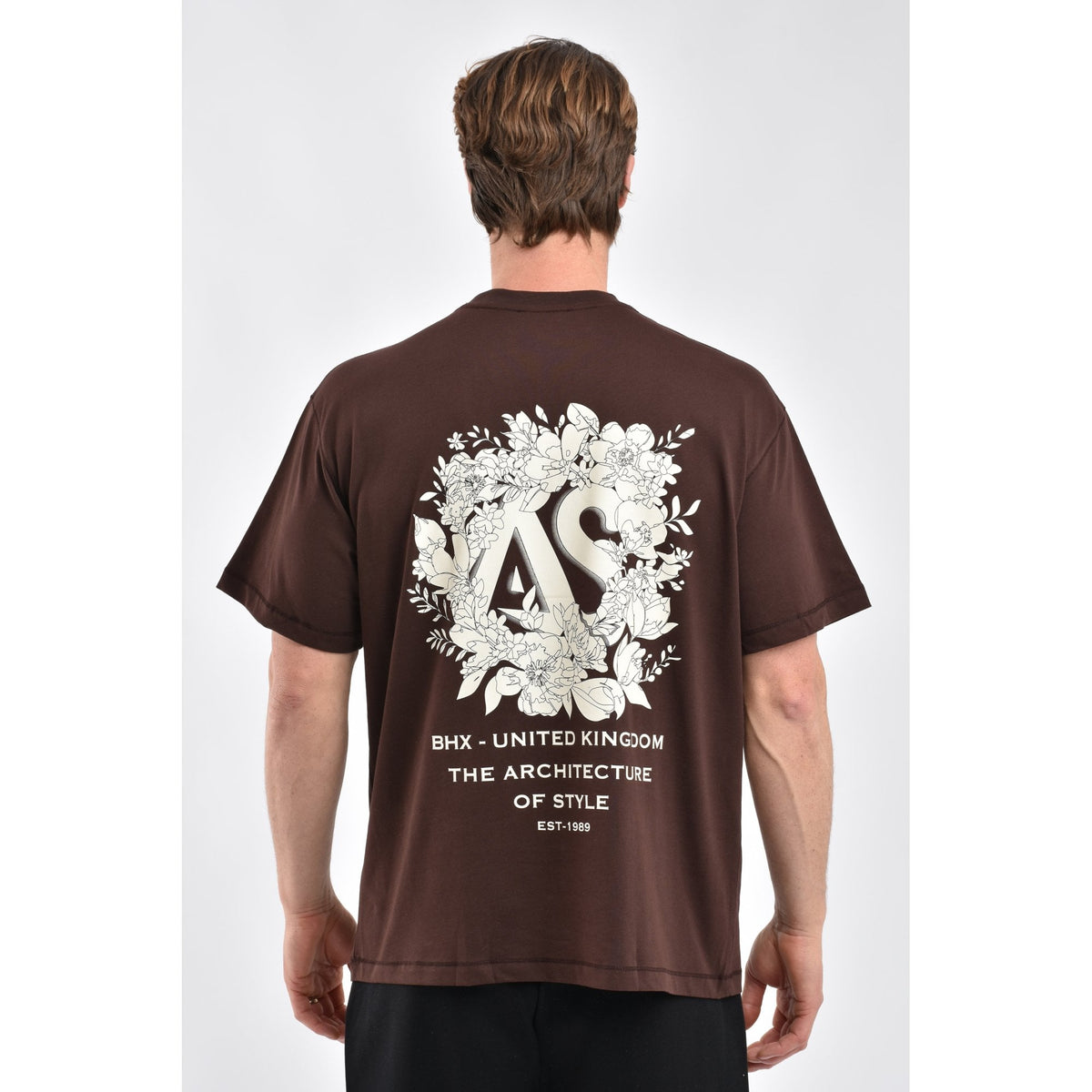ARQ Studios | Pixel Enlarge Floral AS Graphic Print Relaxed Fit Half Sleeve T-Shirt