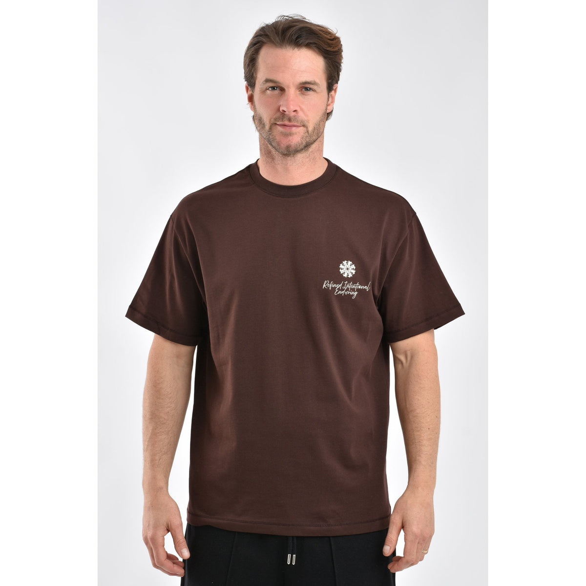 ARQ Studios | Pixel Enlarge Floral AS Graphic Print Relaxed Fit Half Sleeve T-Shirt