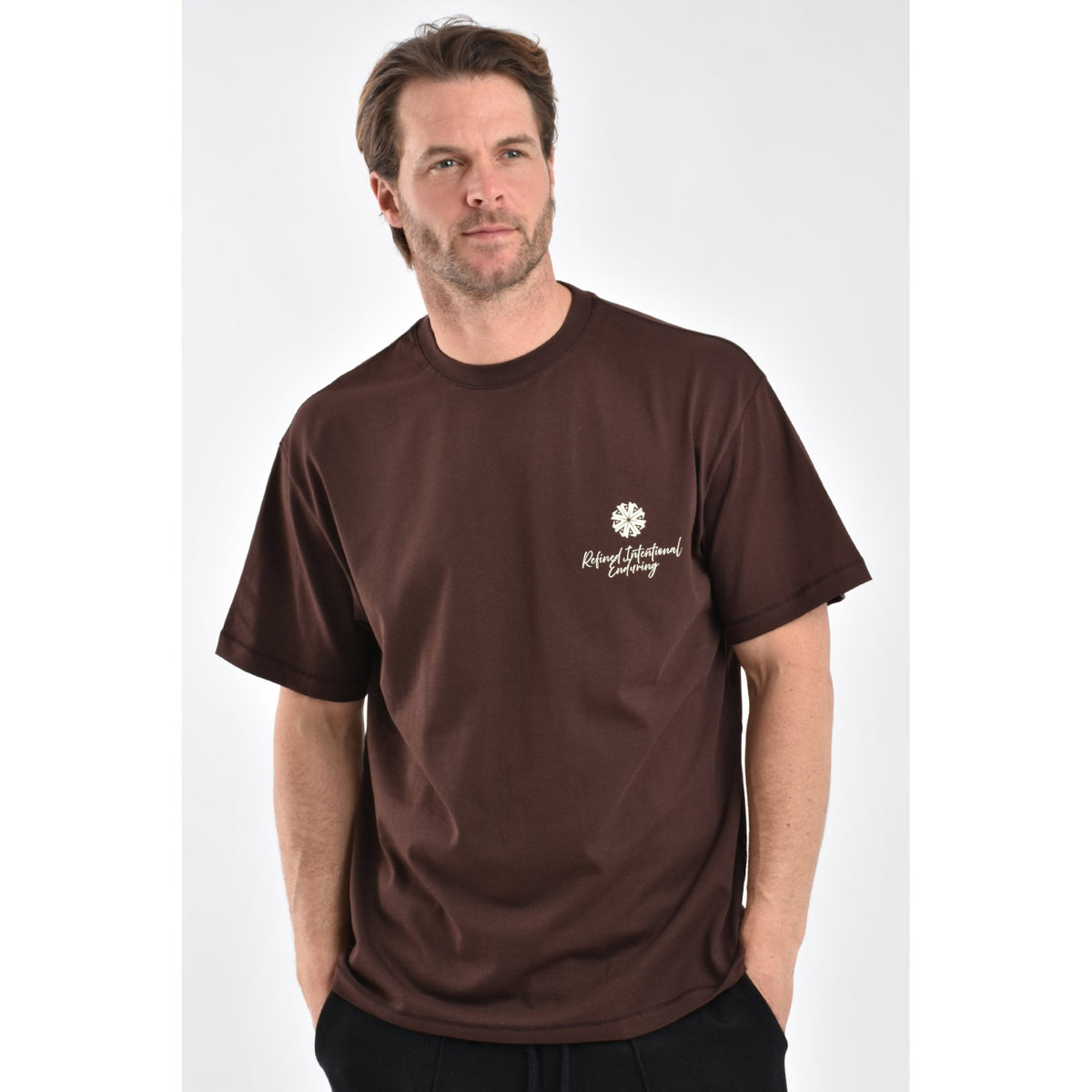 ARQ Studios | Pixel Enlarge Floral AS Graphic Print Relaxed Fit Half Sleeve T-Shirt