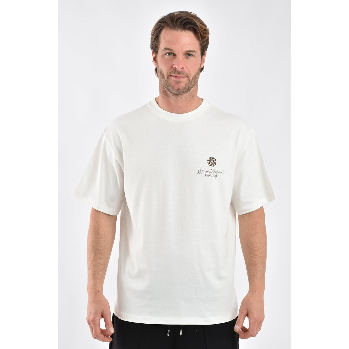 ARQ Studios | Pixel Enlarge Floral AS Graphic Print Relaxed Fit Half Sleeve T-Shirt
