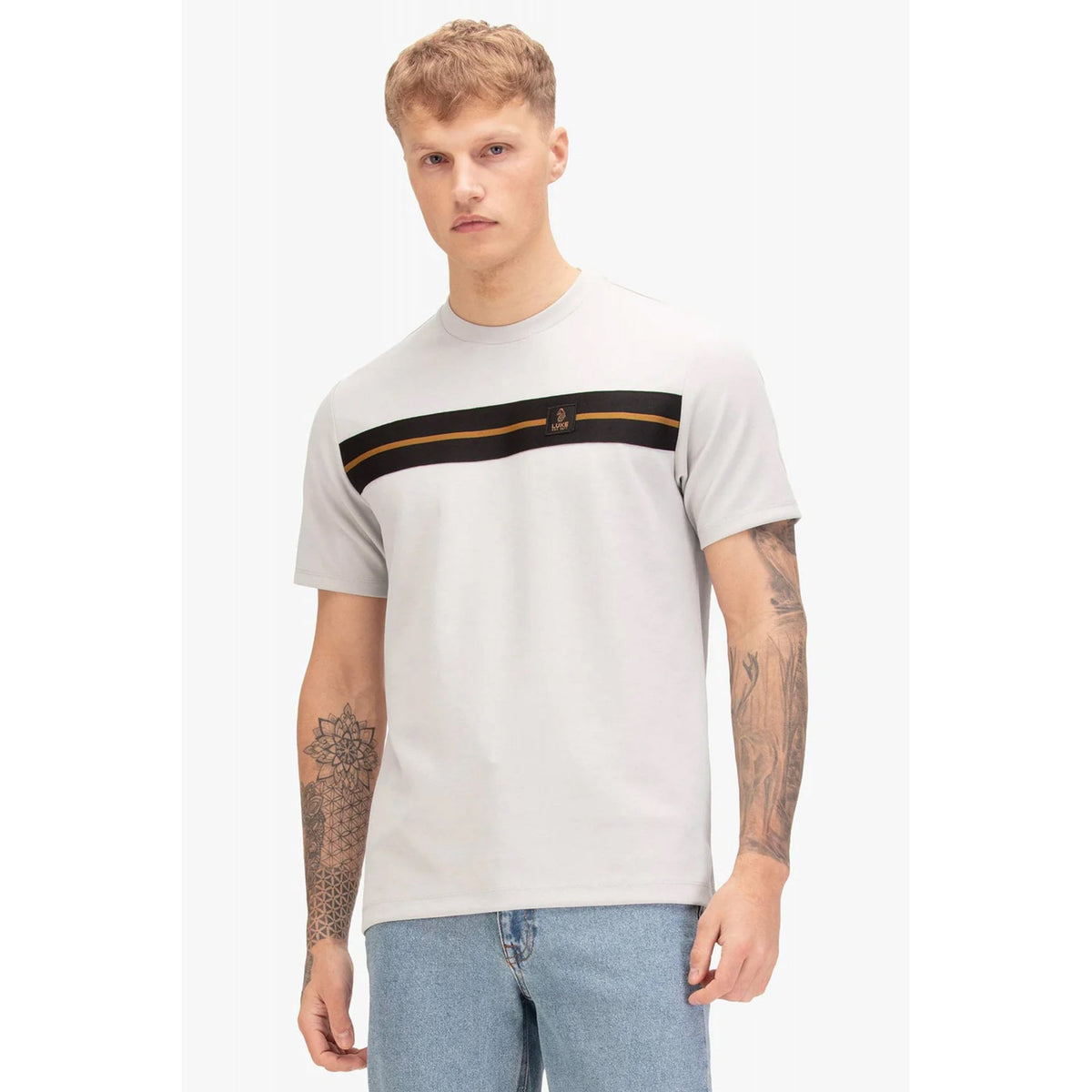 Luke | Hopkins 1000 M810163 Vintage Trim Tape Chest Half Sleeve T-Shirt
