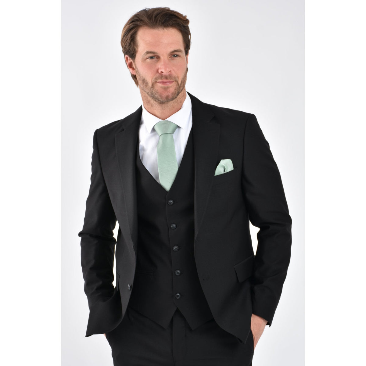 CB Classic Tailored Slim Fit Plain 2 Piece Suit