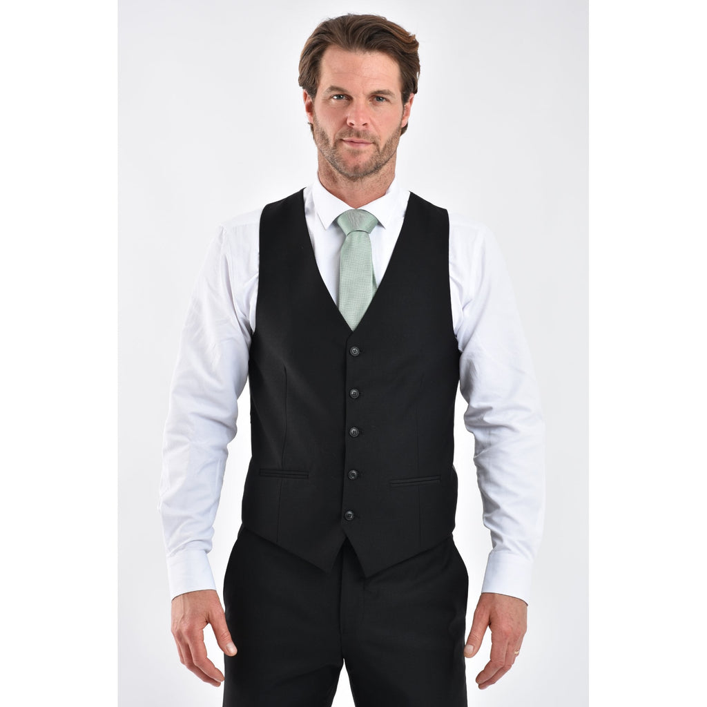 CB Classic Tailored Slim Fit Plain Double Breasted Waistcoat
