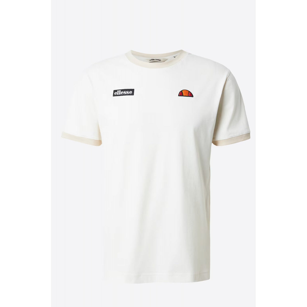 Ellesse Ringetto 3877 Retro Classic Logo Ringer Half Sleeve T-Shirt