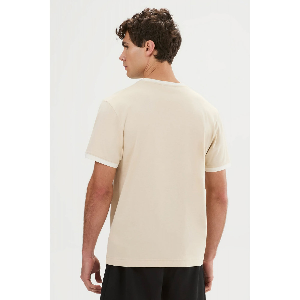 Ellesse Ringetto 3877 Retro Classic Logo Ringer Half Sleeve T-Shirt