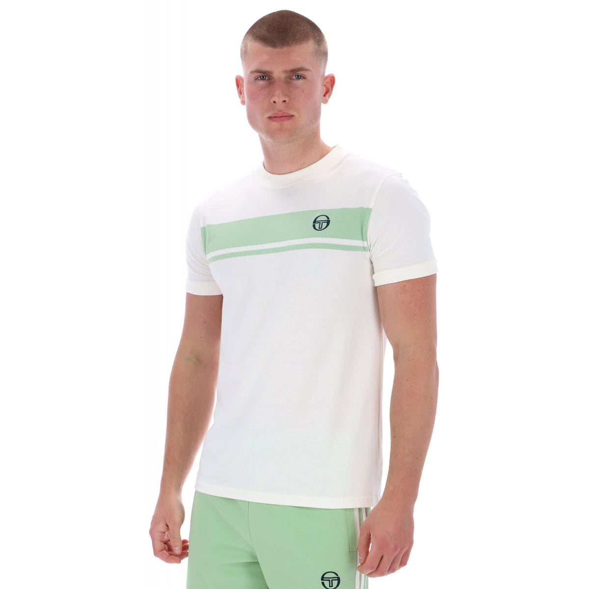 Sergio Tacchini | Master 4593-294 Retro Contrast Stripe Half Sleeve T-Shirt